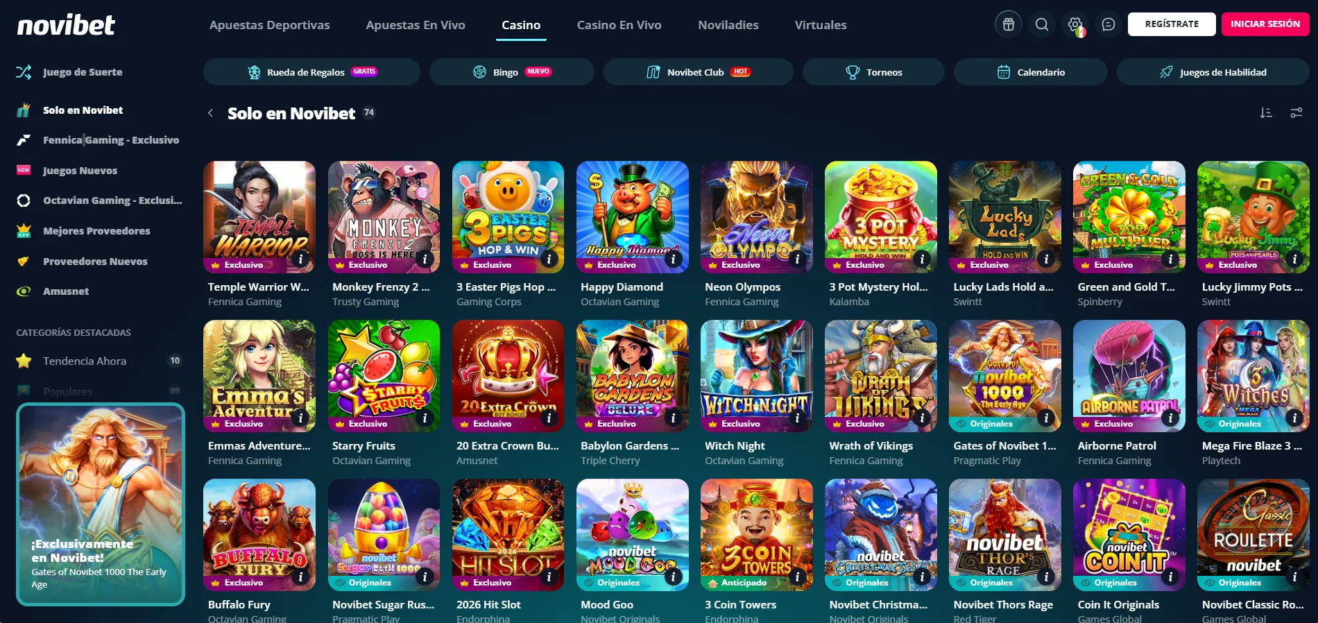 Novibet – bono exclusivo para nuevos usuarios