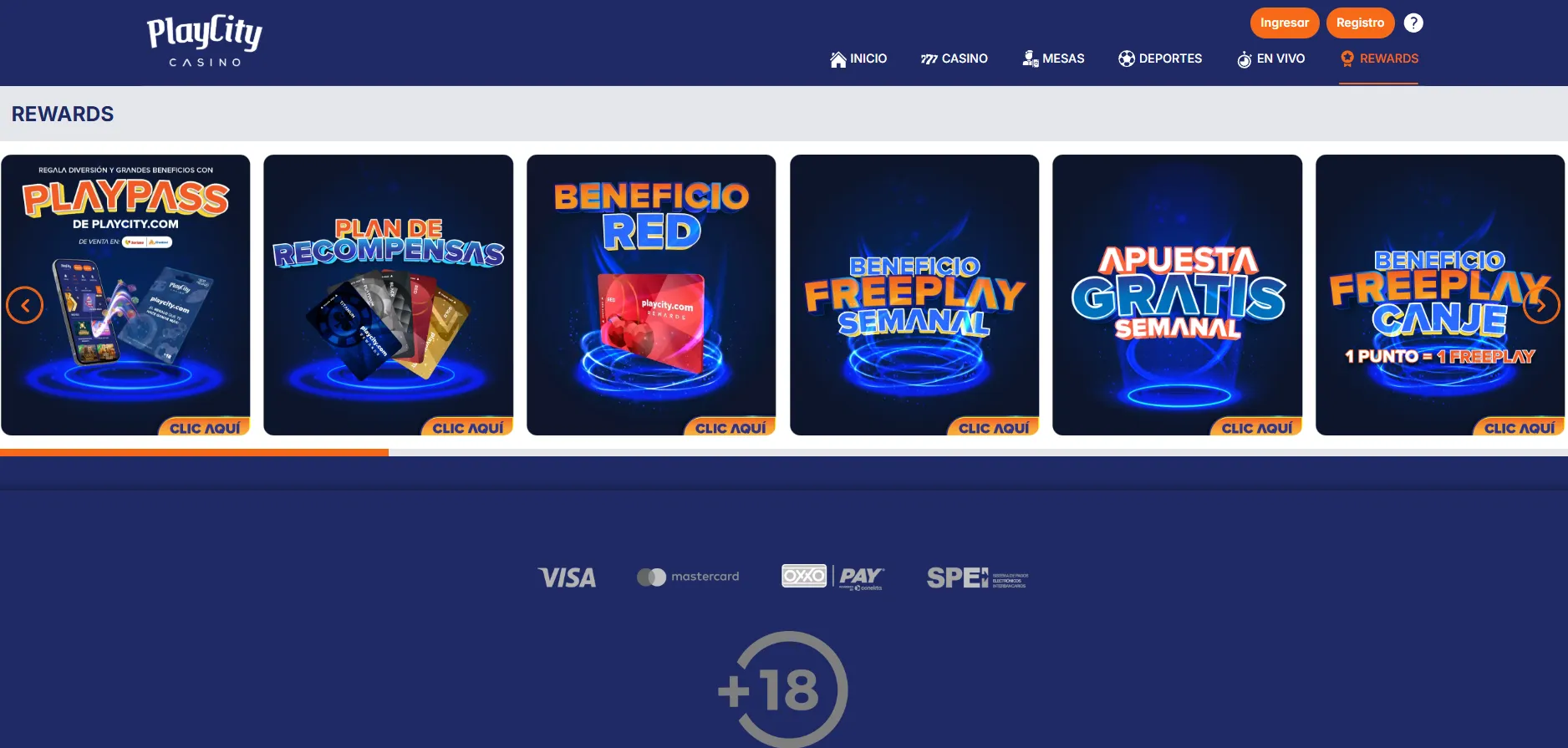 PlayCity – FreePlay por registro sin depósito